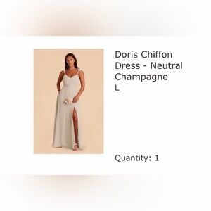 Birdy Grey Doris Dress Neutral Champagne Size Large